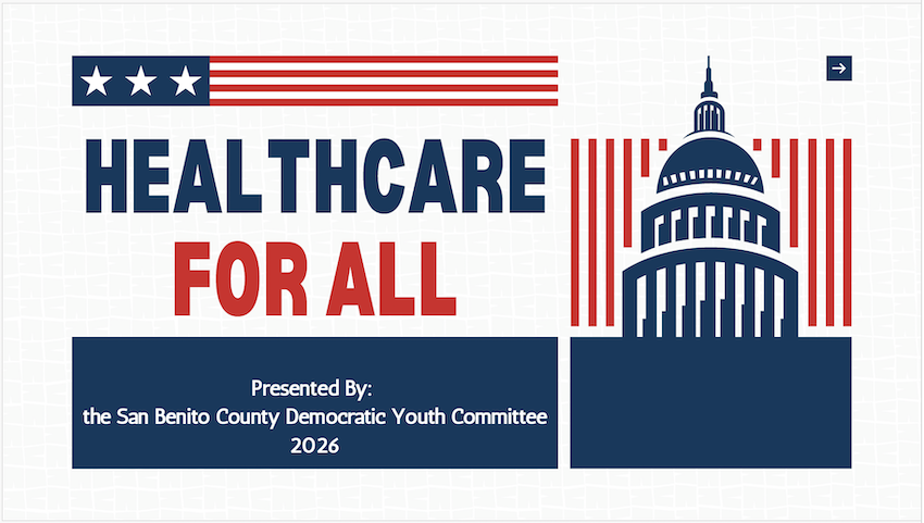 Opening slide of the Healthcare for All presentation